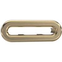 nuie Oval Overflow Cover - Brushed Brass, Brown