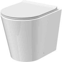 nuie Round Rimless BTW Pan & Soft Close Seat (PP), White