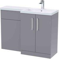 nuie Arno 1100mm Right Hand Combination - Satin Grey, Grey