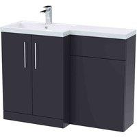 nuie Arno 1100mm Left Hand Combination - Soft Black, Black