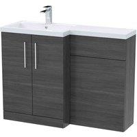 nuie Arno 1100mm Left Hand Combination - Anthracite Woodgrain, Grey