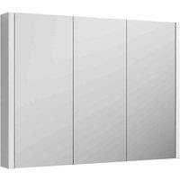 nuie 900mm Mirror Cabinet - Gloss White, White