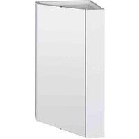 nuie Corner Mirror Cabinet - Gloss White, White
