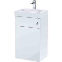 nuie 500mm Basin & WC Unit - Gloss White, White