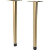 nuie Wall Hung Vanity Decorative Leg Set - Brushed Brass, Brown