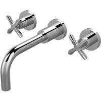 nuie Aztec Wall Mounted Basin Mixer - Chrome, Silver