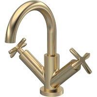 nuie Aztec Mono Basin Mixer - Brushed Brass, Brown