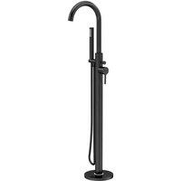 nuie Aztec Tec Floor Standing Bath Shower Mixer - Matt Black, Black