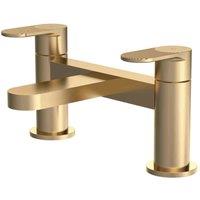 nuie Deck Mounted Bath Filler - Brushed Brass, Brown