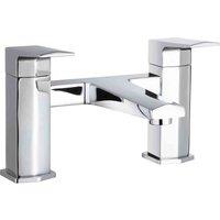 nuie Square Bath Filler - Chrome, Silver