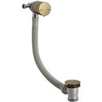 nuie Single Lever Freeflow Bath Filler - Brushed Brass, Brown