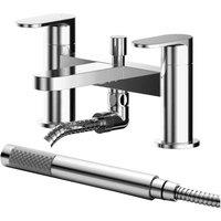 nuie Binsey Deck Mounted Bath Shower Mixer With Kit - Chrome, Silver