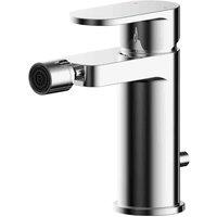 nuie Binsey Mono Bidet Mixer With Pop-up Waste - Chrome, Silver