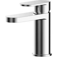 nuie Binsey Mini Basin Mixer With Push Button Waste - Chrome, Silver