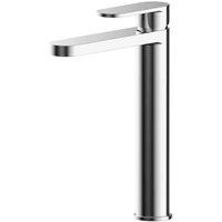 nuie Binsey High-Rise Mono Basin Mixer (No Waste) - Chrome, Silver