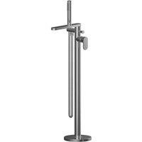 nuie Binsey Freestanding Bath Shower Mixer with Kit - Brushed Pewter, Silver
