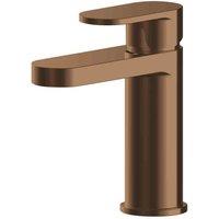 nuie Binsey Mono Basin Mixer with Push Button Waste - Brushed Bronze, Brown