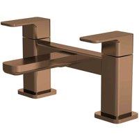nuie Windon Deck Mounted Bath Filler - Brushed Bronze, Brown