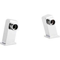 nuie Square Inlet Legs C/W Flange - Chrome, Silver