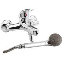 nuie Pair Of Wall Mounted Couplings - Chrome, Silver