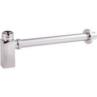 nuie Square Bottle Trap & Extention Tube - Chrome, Silver