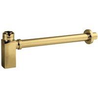 nuie Square Bottle Trap & Extention Tube - Brushed Brass, Brown