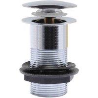 nuie Easyclean Sprung Plug Basin Waste US - Chrome, Silver