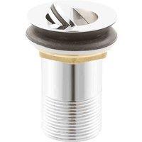 nuie Unslotted Flip Top Basin Waste - Chrome, Silver