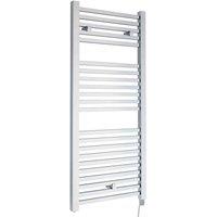 Nuie Square Radiator 1110 X 500Mm (300W) Chrome, Silver