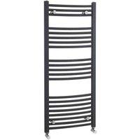 Nuie Curved Ladder Towel Rail 1150 X 500Mm Anthracite, Grey