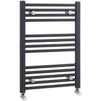 Nuie Straight Ladder Towel Rail 700 X 500Mm Anthracite, Grey