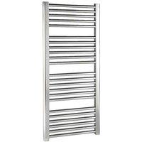 Nuie Straight Ladder Towel Rail 1100 X 500Mm Chrome, Silver