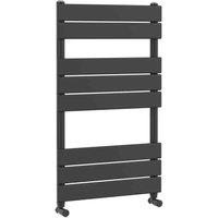 Nuie Square Flat Towel Radiator 840 X 500Mm Anthracite, Grey