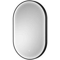 nuie Black Frame LED Mirror - 800 x 500mm - Black, Black