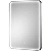 nuie Polished Chrome Frame LED Mirror - 700 x 500mm - Chrome, Silver