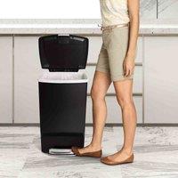 Simplehuman 45L Rectangular Pedal Bin Black Plastic, Black