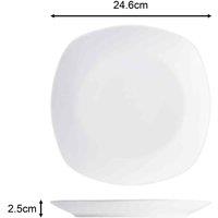 Waterside 54Pc White Square Athena Dinner Set, White