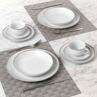 Waterside 30Pc Platinum Band Dinner Set, Multi