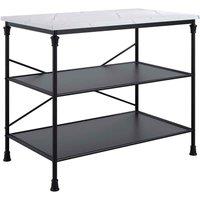 LPD Furniture Fairmont Marble Effect Kitchen Island, Multi