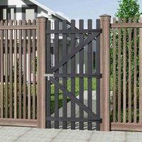 GardenSanctuary Garden Sanctuary 180 H Garden Wood Grey Fence Gate With Latch