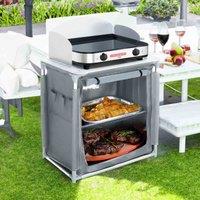 GardenSanctuary Garden Sanctuary Outdoor Portable Picnic Kitchen Stand Unit Storage