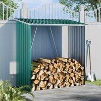 GardenSanctuary Garden Sanctuary Garden Green Firewood Log Storage Shed