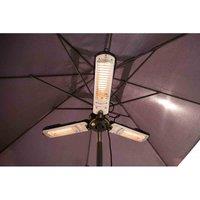 Sunred Heater Bright Parasol Black/Silver 2000 Watt, Black