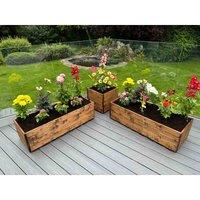Charles Taylor Berwick Corner Planter Set, Brown