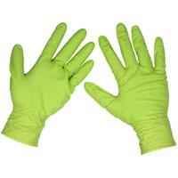 Sealey SSP54L Hi-vis Diamond Grip Powder-free Gloves - Pack Of 50, Multi