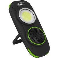 Sealey LED50WS Rechargeable Torch With Wireless Speaker 10W Cob Led, Multi