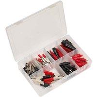 Sealey AB023CA Crocodile Clip Assortment 60Pc Red & Black, Multi