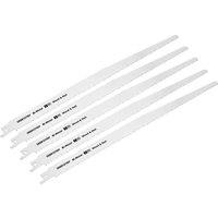 Sealey SRBR1211DF Reciprocating Saw Blade Wood & Nail 300Mm 6Tpi - Pack Of 5, Multi