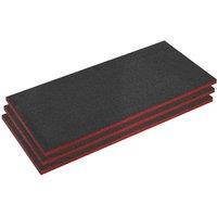 Sealey Easy Peel Shadow Foam Red Black 30Mm - Pack Of 3