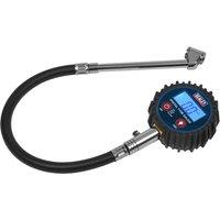 Sealey Digital Tyre Pressure Gauge With Twin Push-on Connector